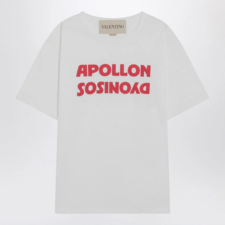 Valentino - White T-shirt with Apollon/Dionysos print