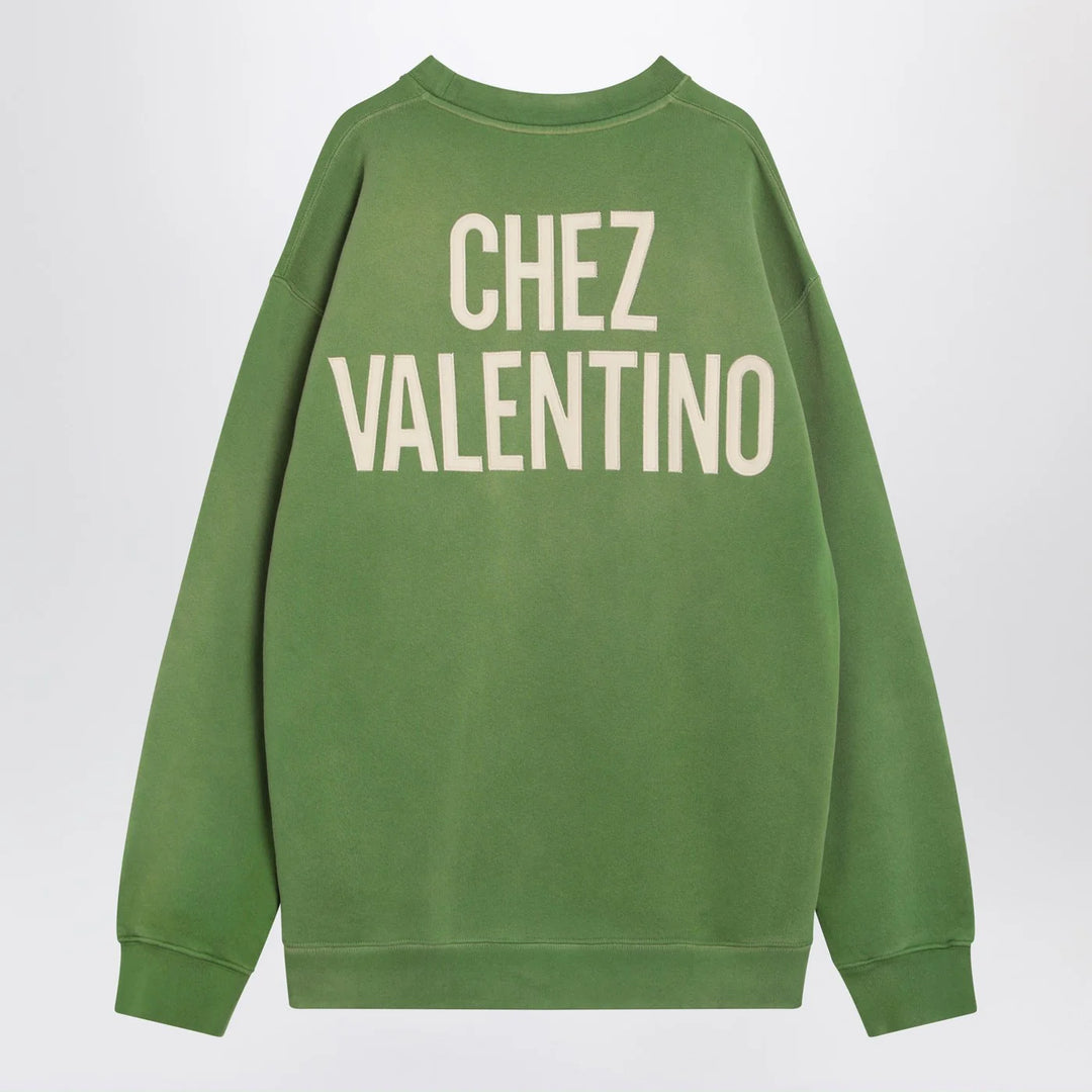 Valentino - Crew neck sweatshirt Chez Valentino green