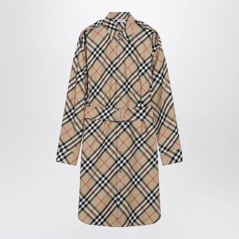 Coats & Jackets Burberry - Beige Check shirt dress - 10 UK Brand