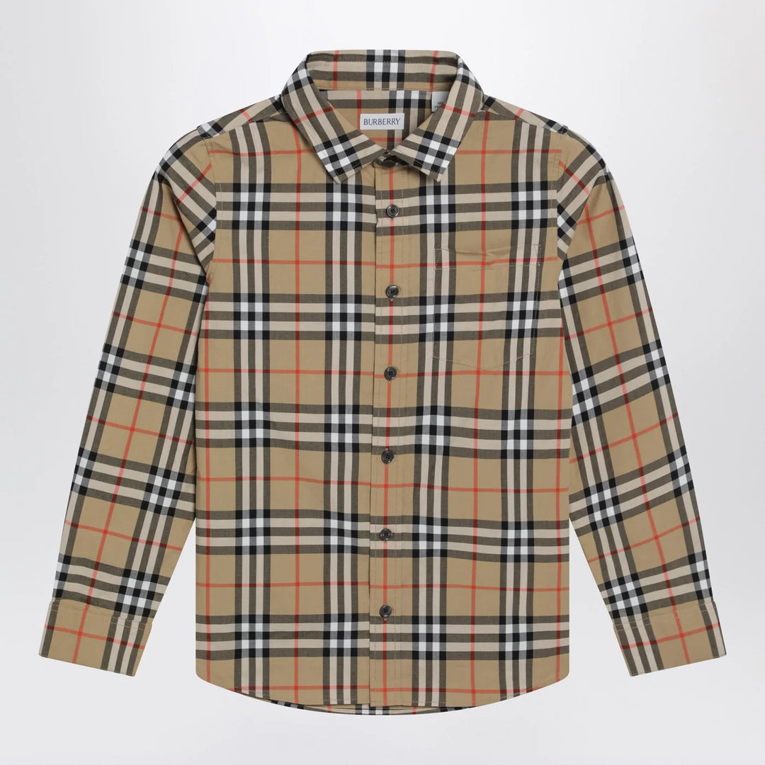 Burberry - Cotton shirt with Check motif