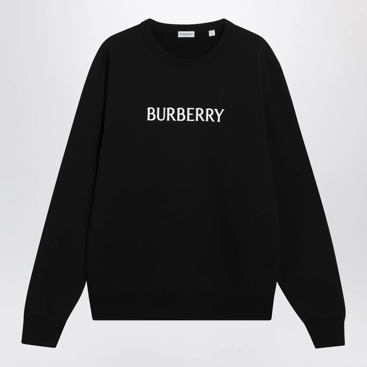 Burberry - Black slim cotton terry-effect sweatshirt