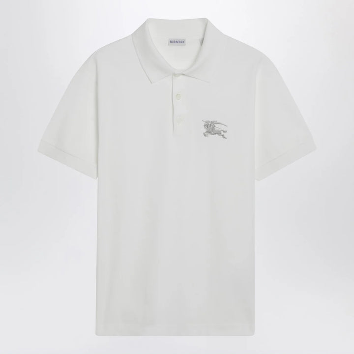 Burberry - White cotton polo shirt
