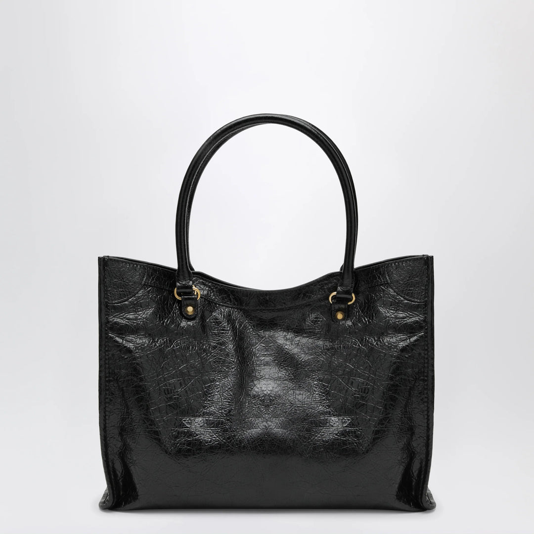 Balenciaga - Le City small lambskin leather tote bag in black