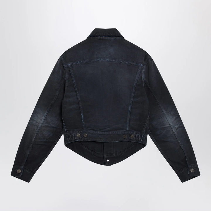 Balenciaga - Navy blue jacket with curved waist