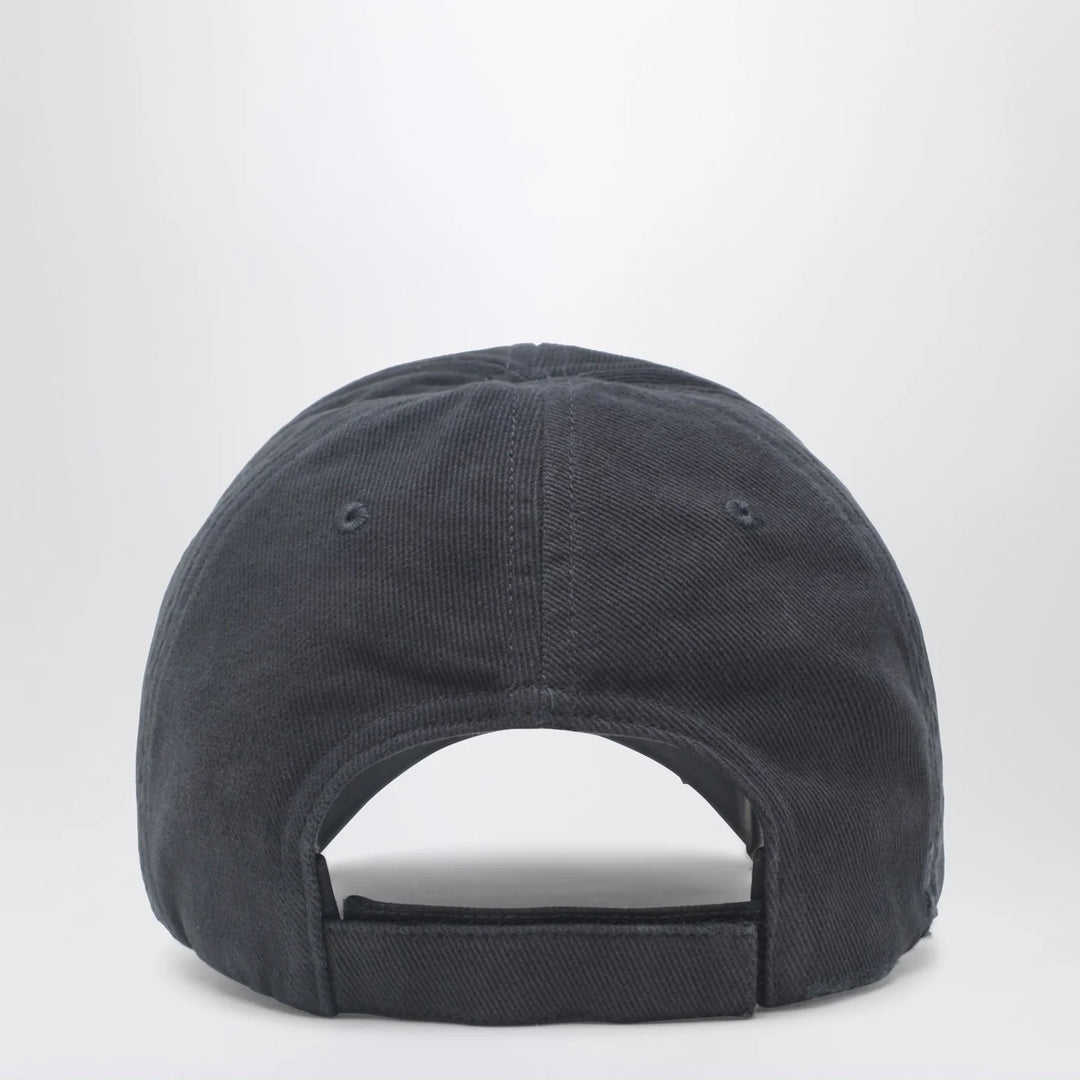 Balenciaga - Black washed-effect Masking Tape cap