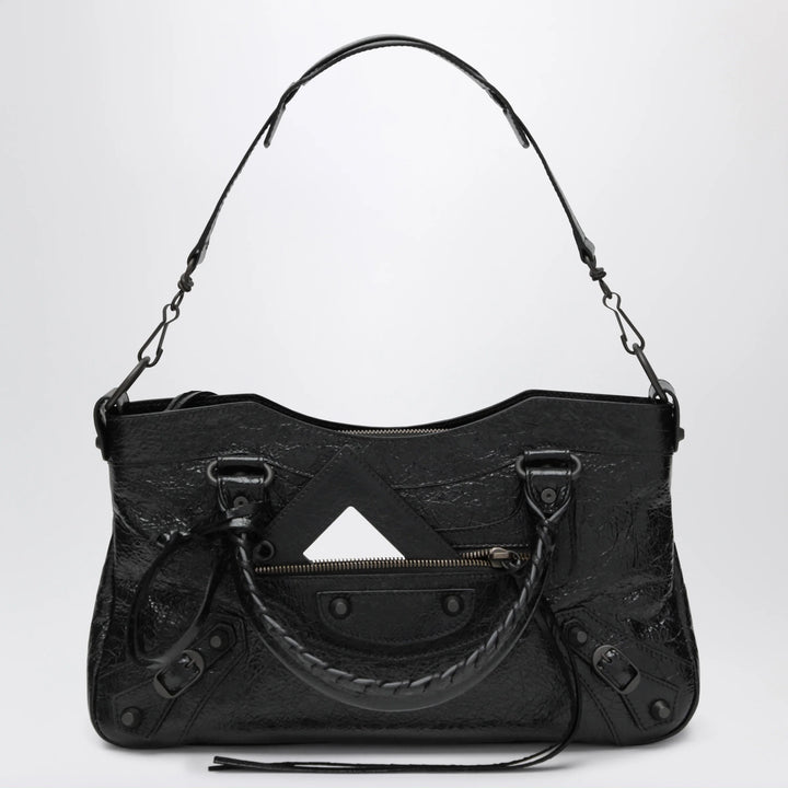 Balenciaga - Le City First lambskin leather handbag in black