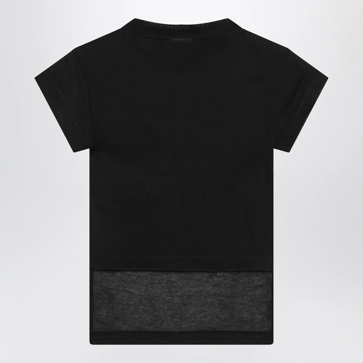 Balenciaga - Messy Spray T-shirt with cut-out back in cotton black