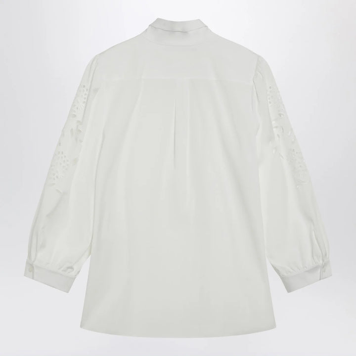 Valentino - White shirt with Sangallo embroidery