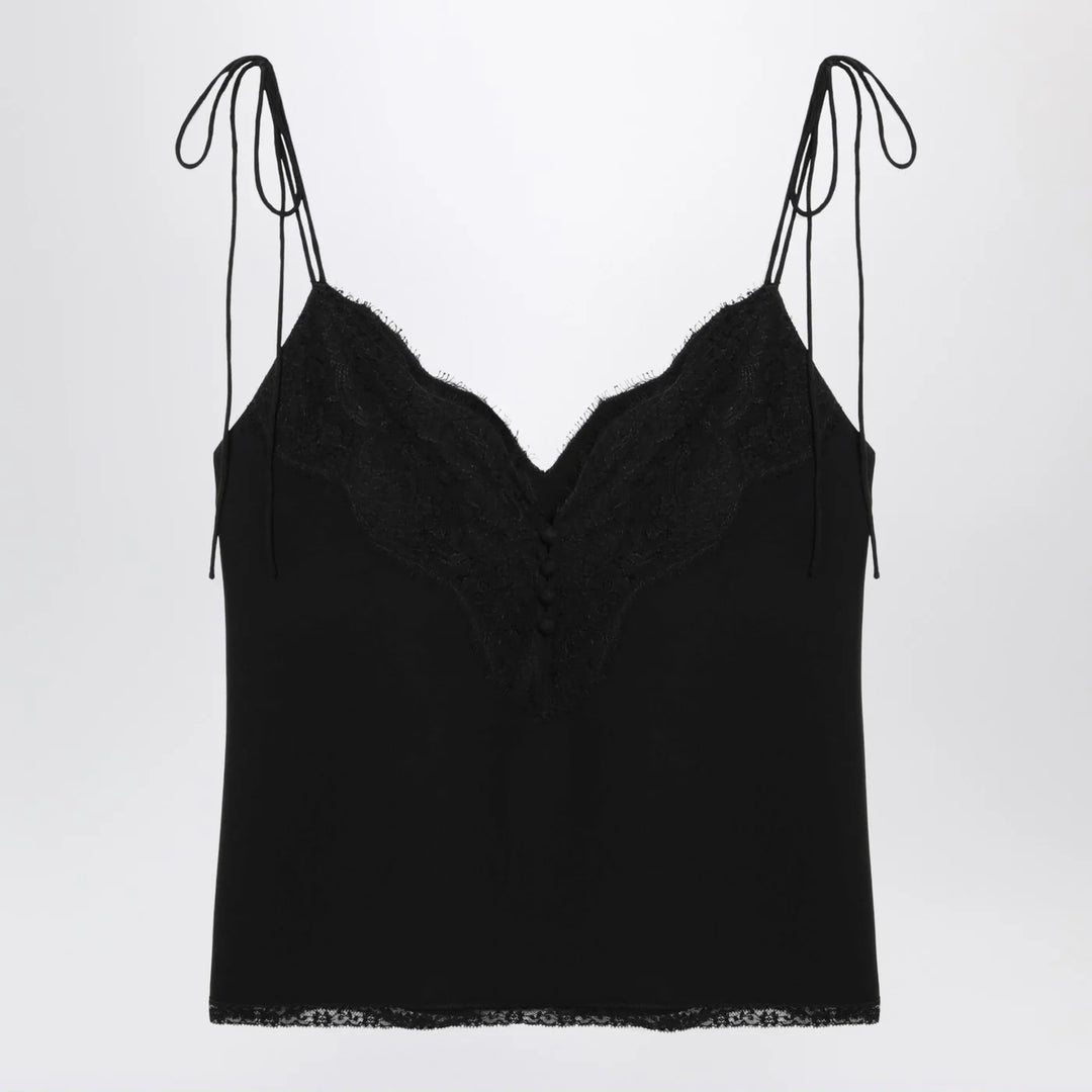 Valentino - Black silk top