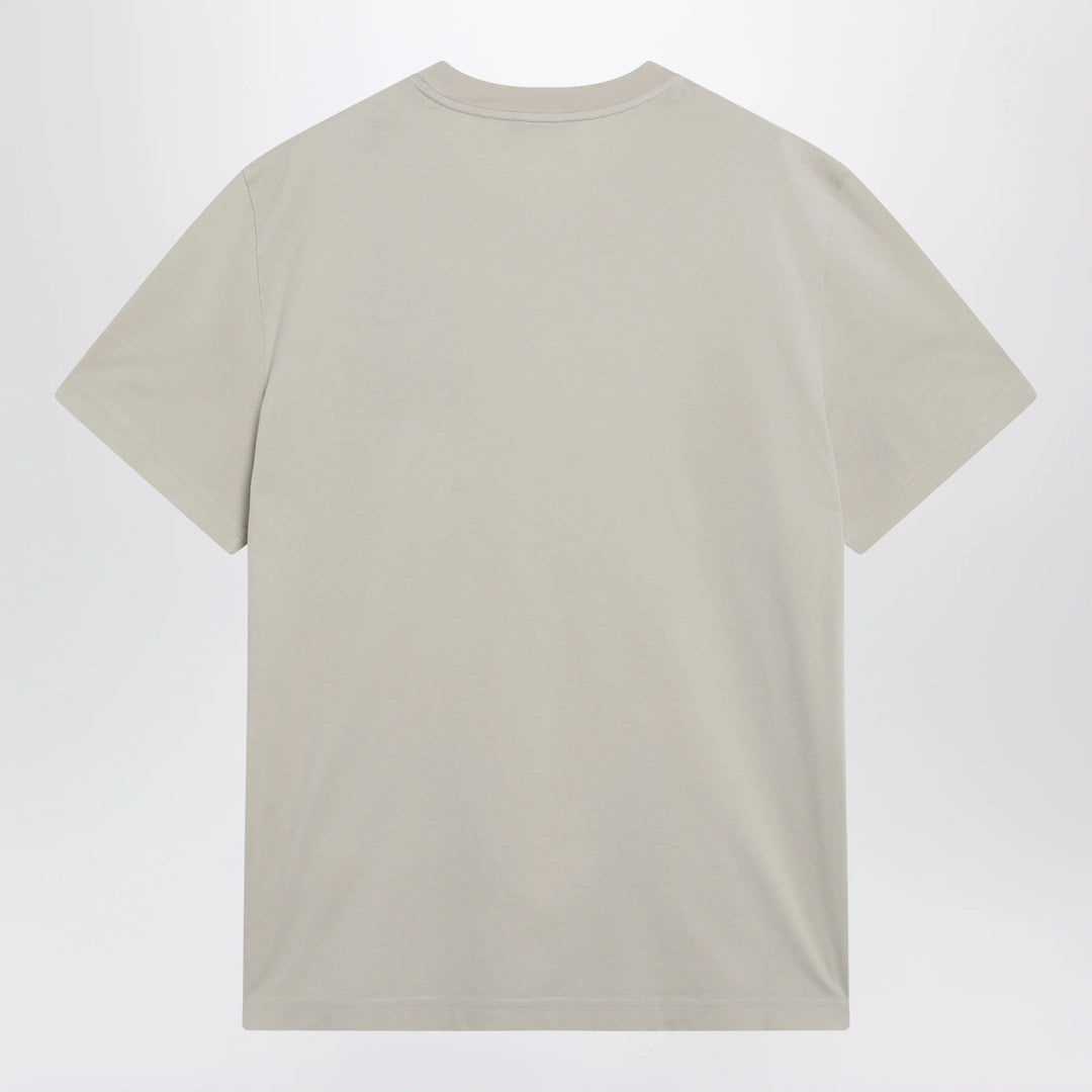 Moncler - Light beige crewneck T-shirt with logo