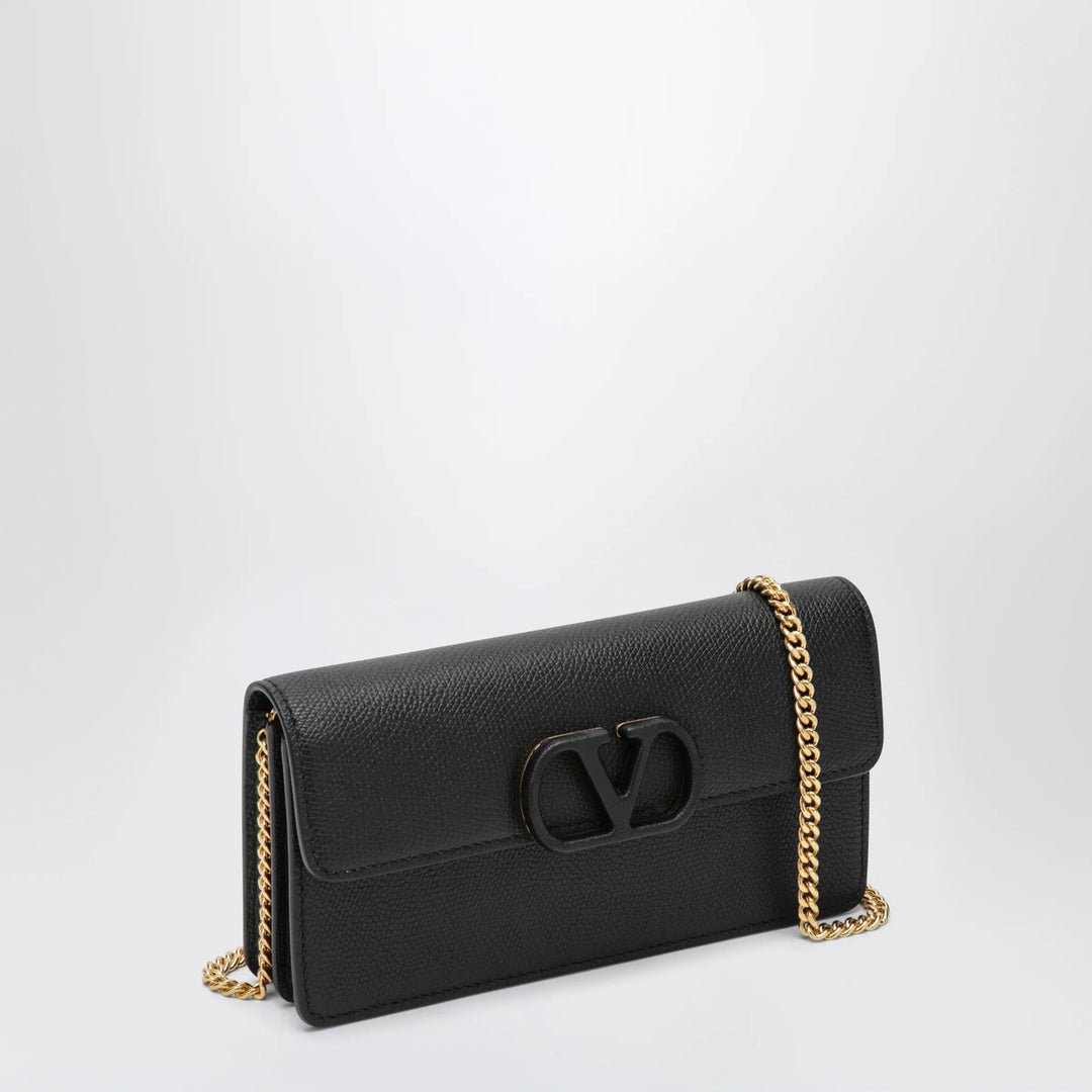 Valentino Garavani - VLogo Signature chain wallet in black leather
