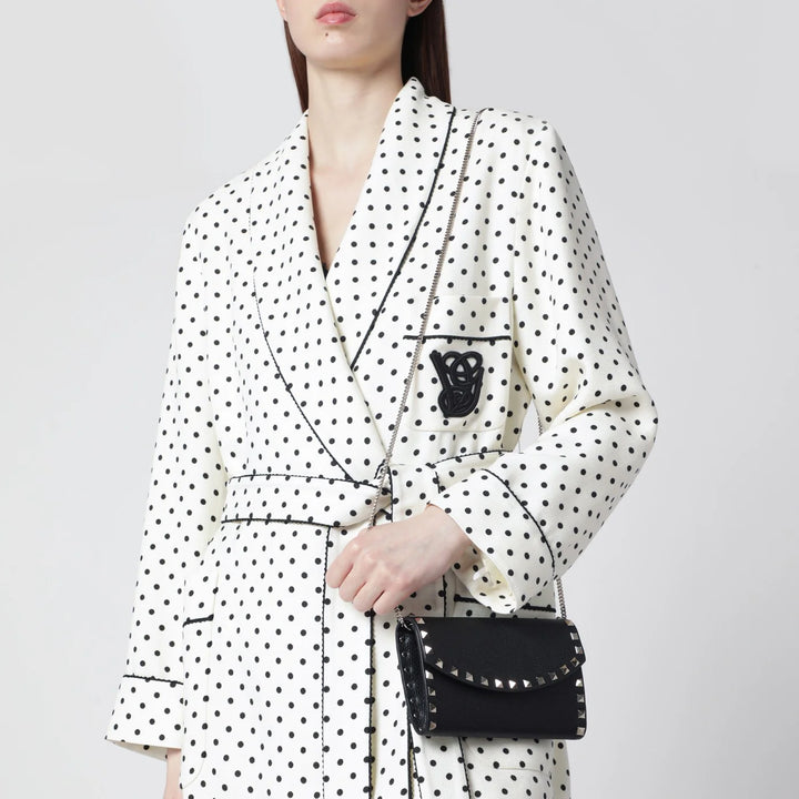 Valentino Garavani - Black Rockstud crossbody wallet