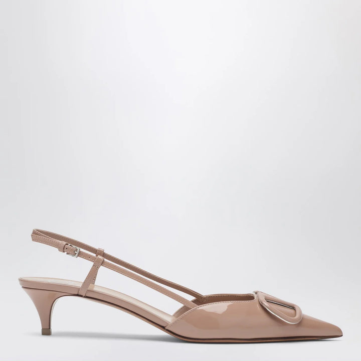 Valentino Garavani - Vlogo Signature slingback pumps pink in patent leather