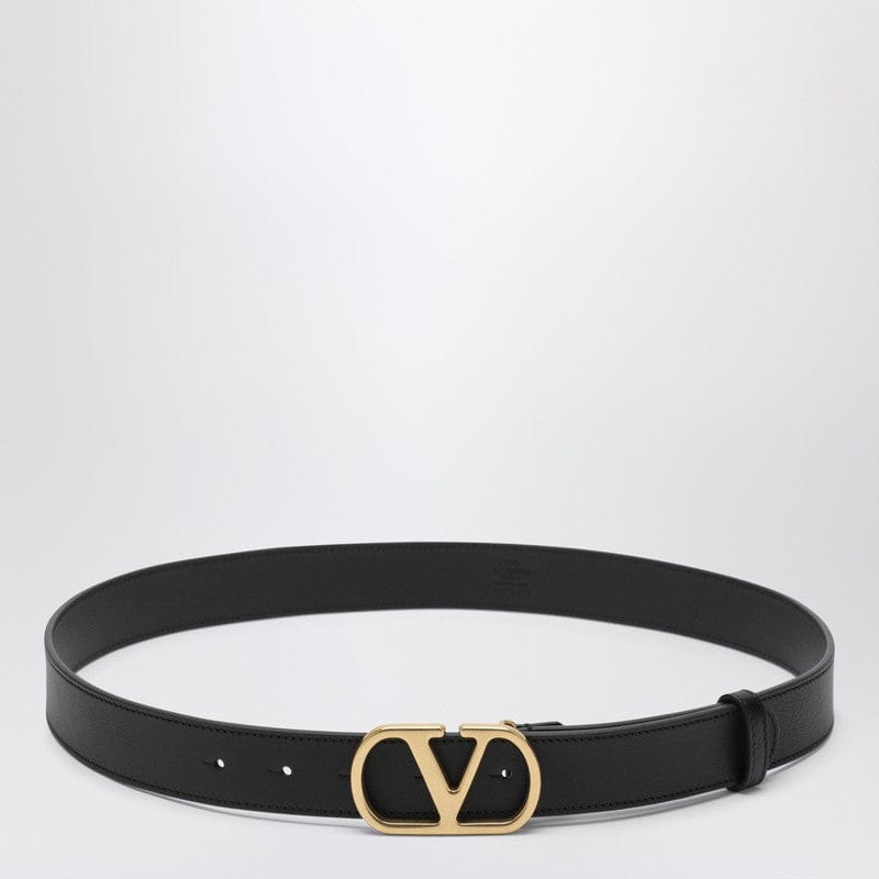Belts Valentino - Black 3 cm Vlogo Signature leather belt - 85 EU Brand