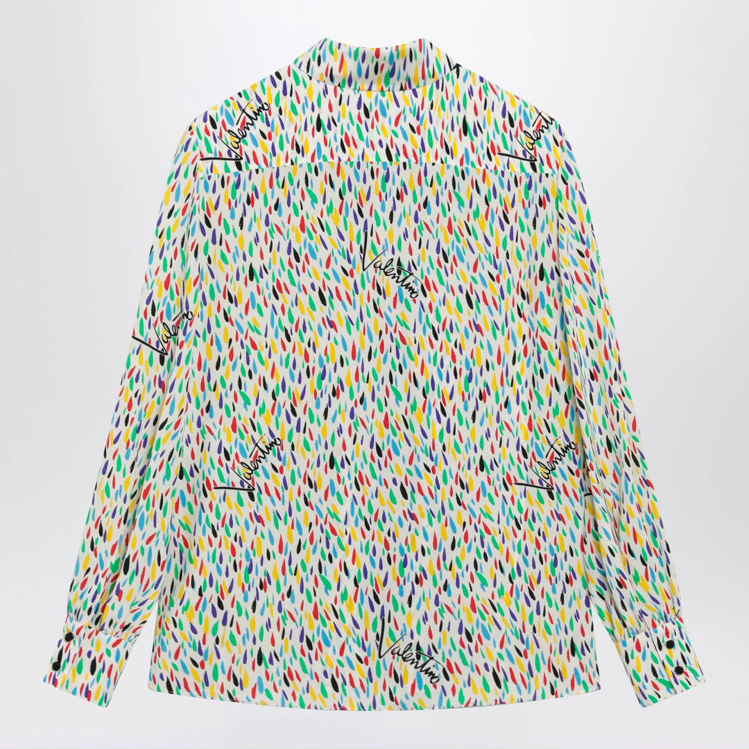 Valentino - Multicolored silk blouse with lavallière