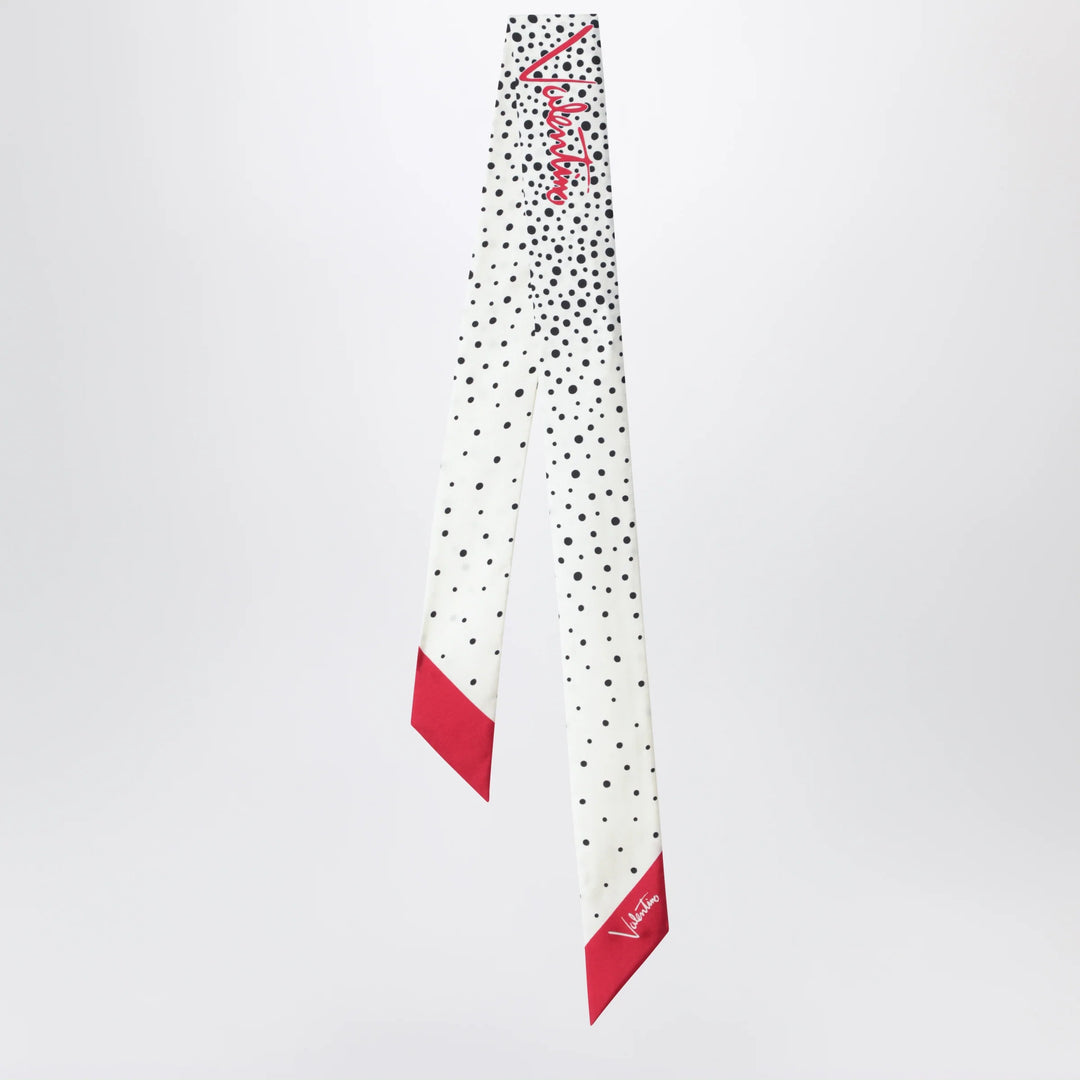 Valentino Garavani - Little Stars Starry bandeau scarf in silk, vanilla red