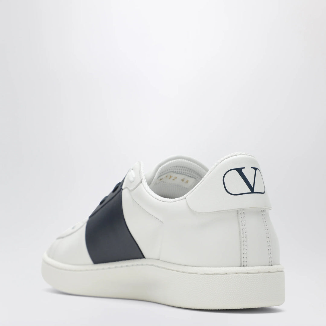 Valentino Garavani - Open Royco nappa leather sneakers in white/navy