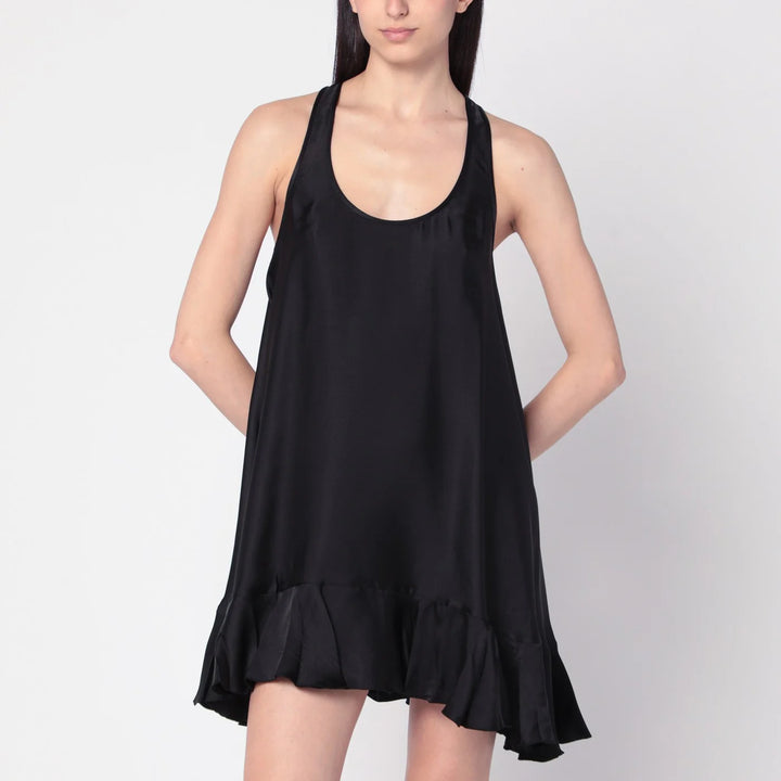 ANINE BING - Black Lilith dress in silk blend