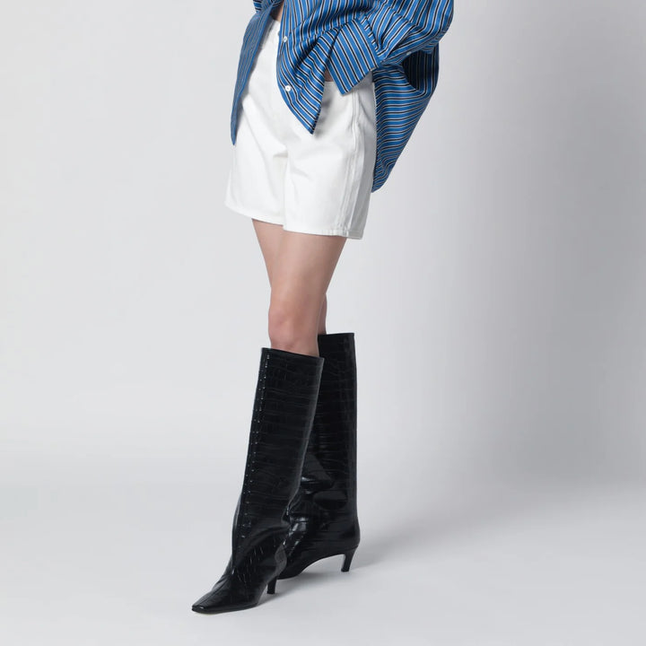 ANINE BING - Ecru Kat denim Shorts