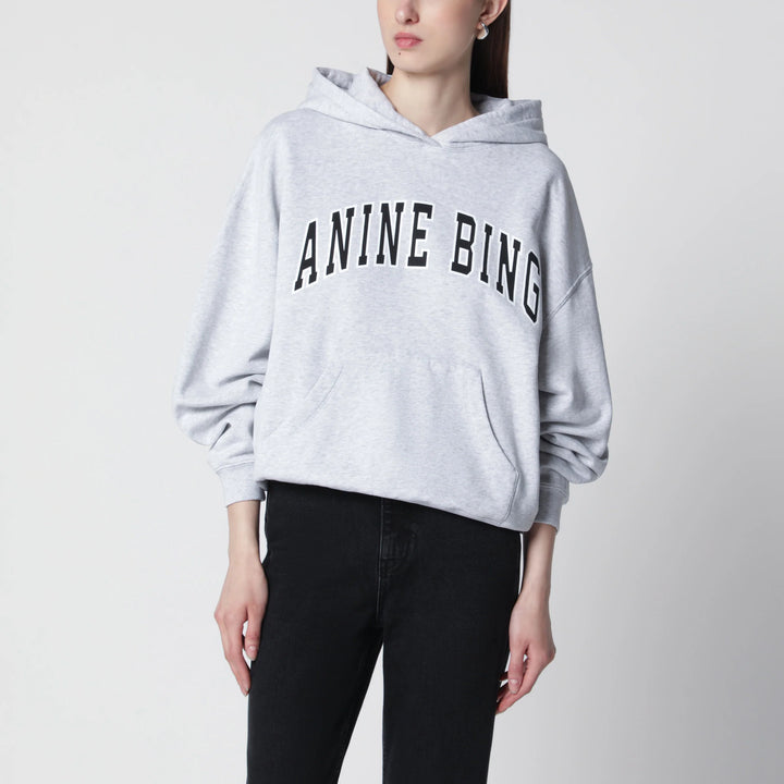 ANINE BING - Harvey New Classic oversized cotton hoodie in grey