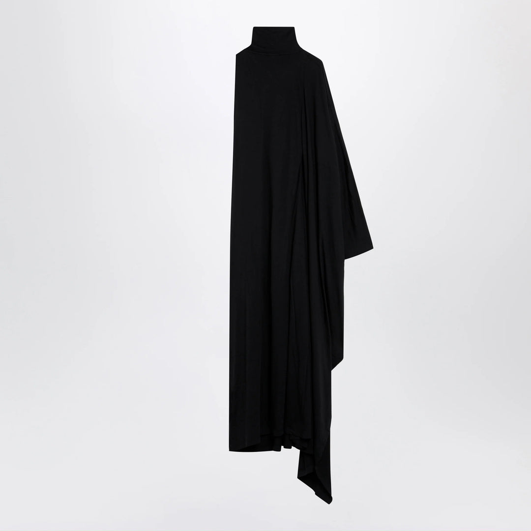 Balenciaga - The Door draped maxi cotton jersey dress in black