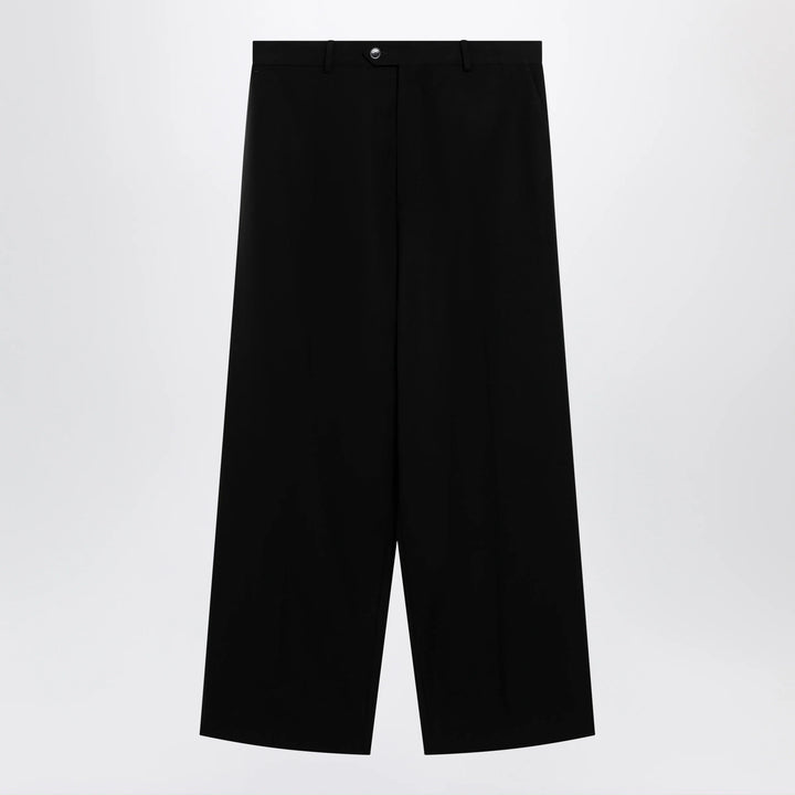 Balenciaga - Wide-leg tailored trousers in black twill