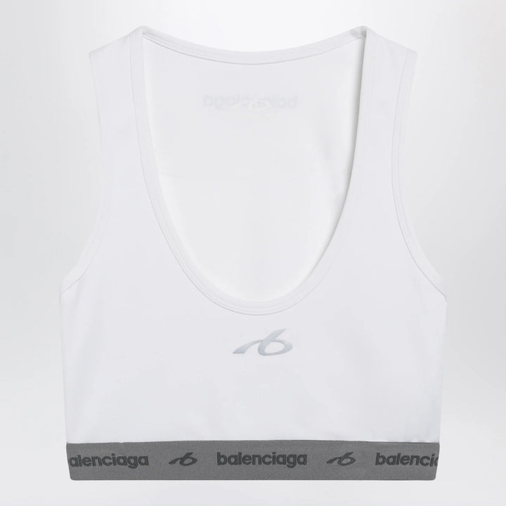 Balenciaga - White Techwear bra top in technical fabric