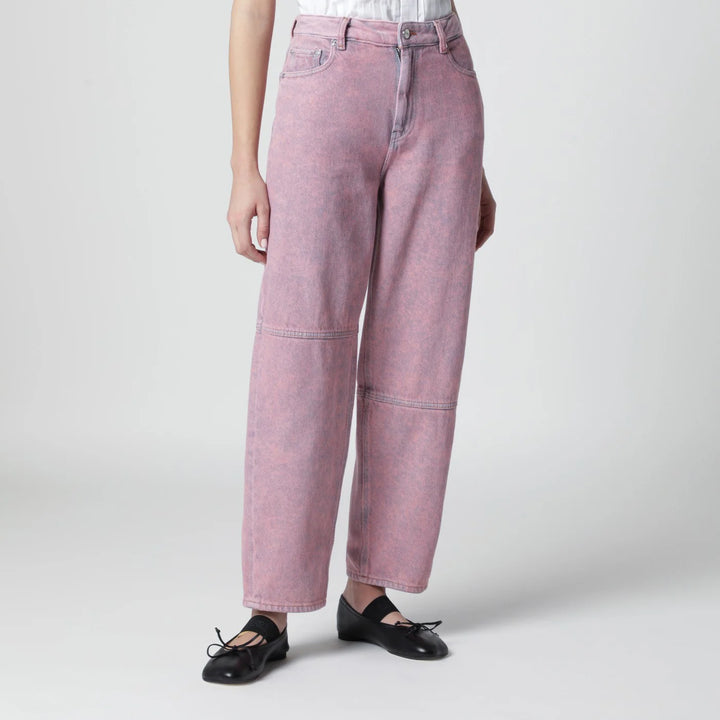 GANNI - Starry washed pink jeans
