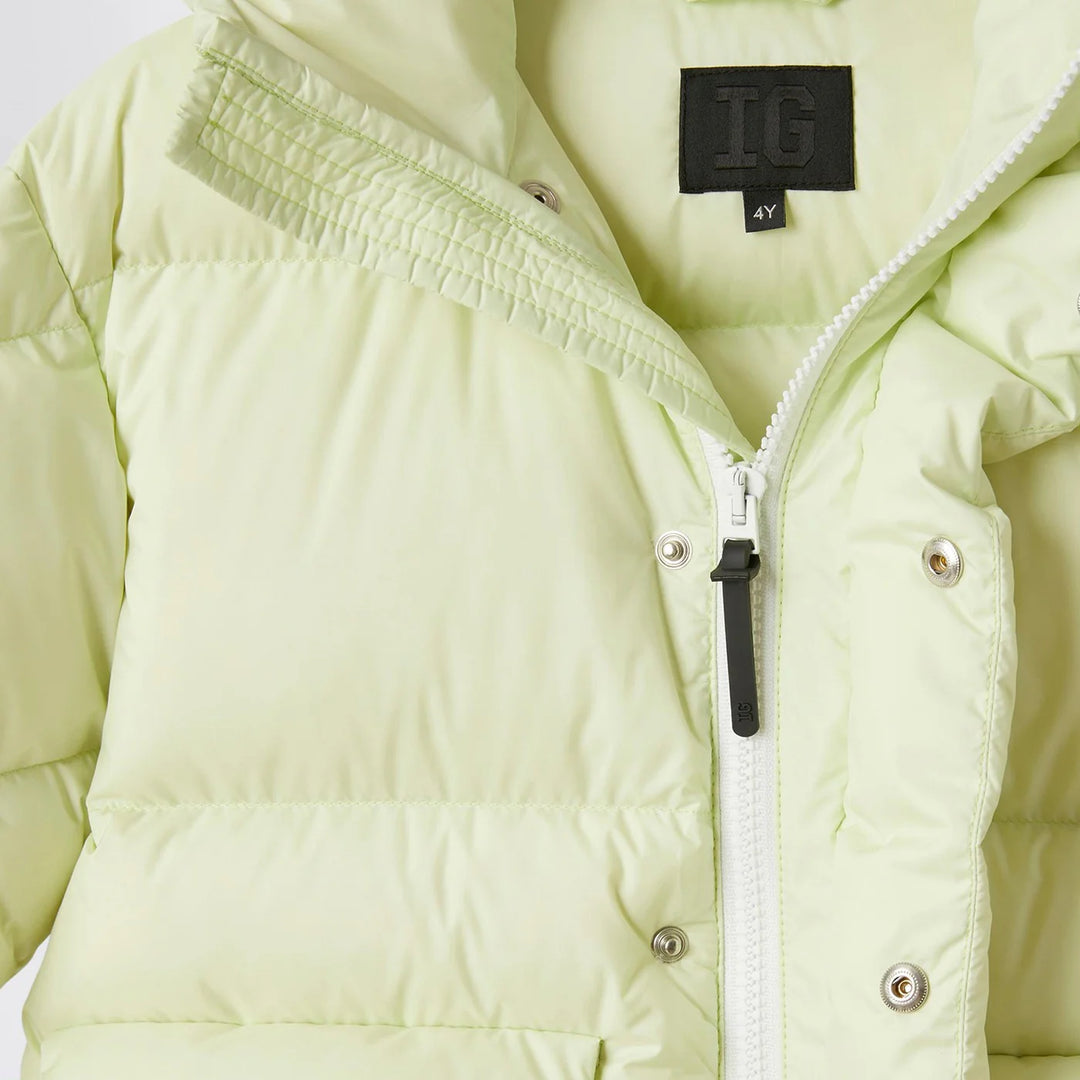 Il Gufo - Long down jacket with hood yellow