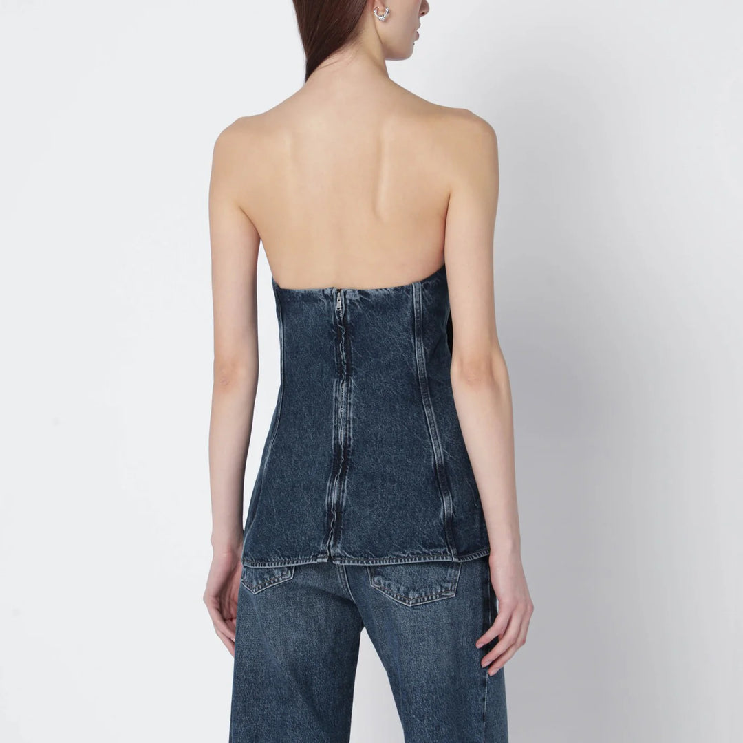 AGOLDE - Blue Lara denim corset