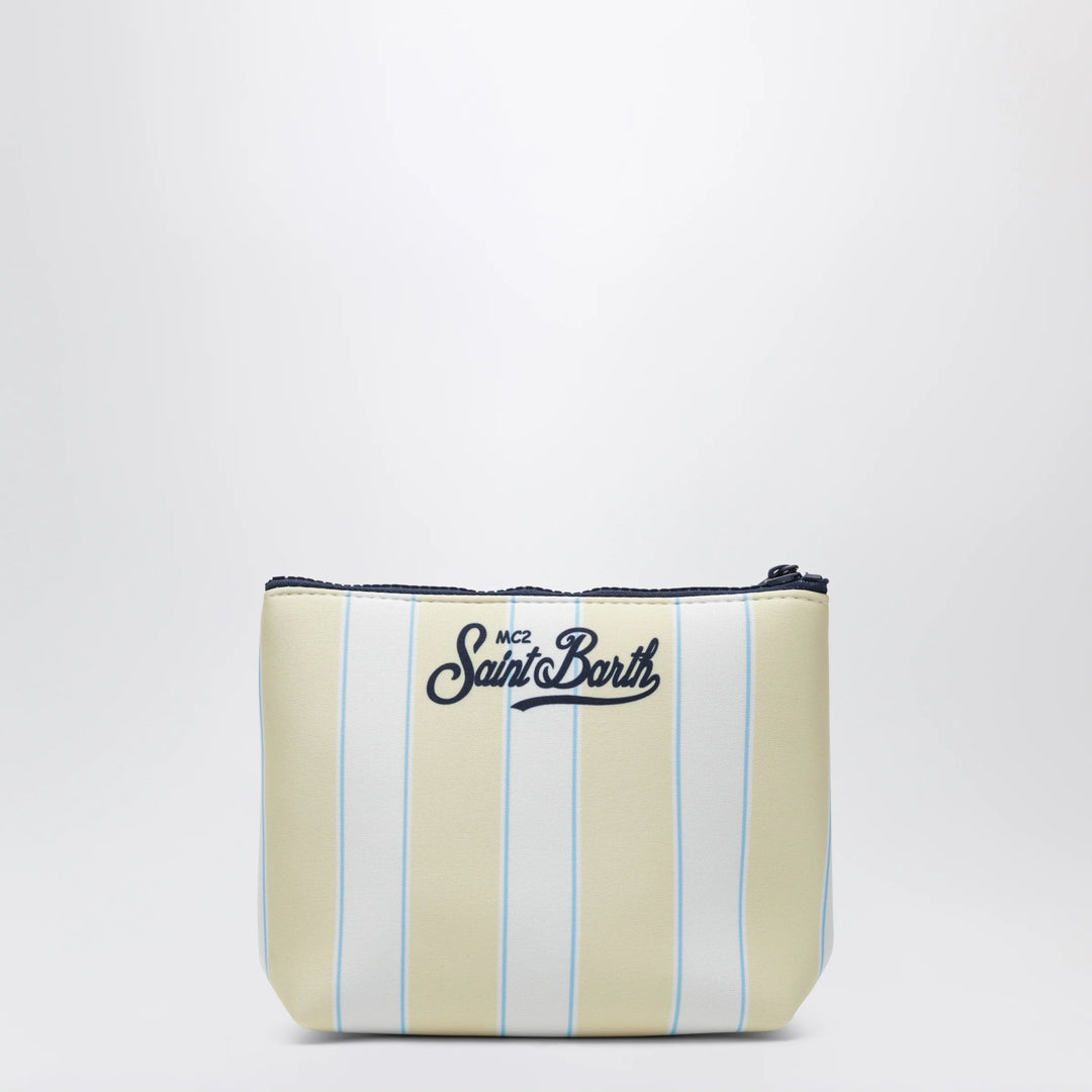 MC2 Saint Barth - Aline striped scuba fabric clutch
