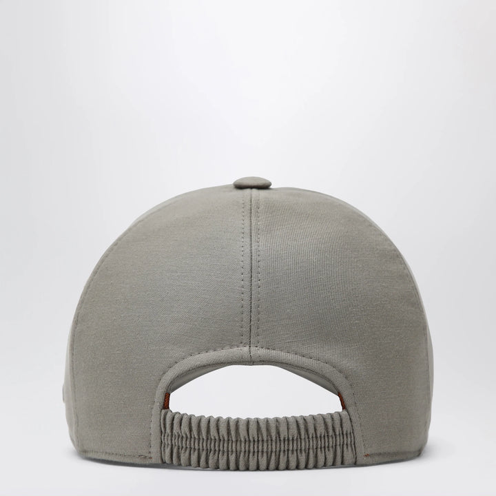 ZEGNA - Taupe cotton baseball cap