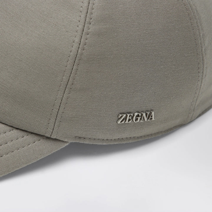 ZEGNA - Taupe cotton baseball cap