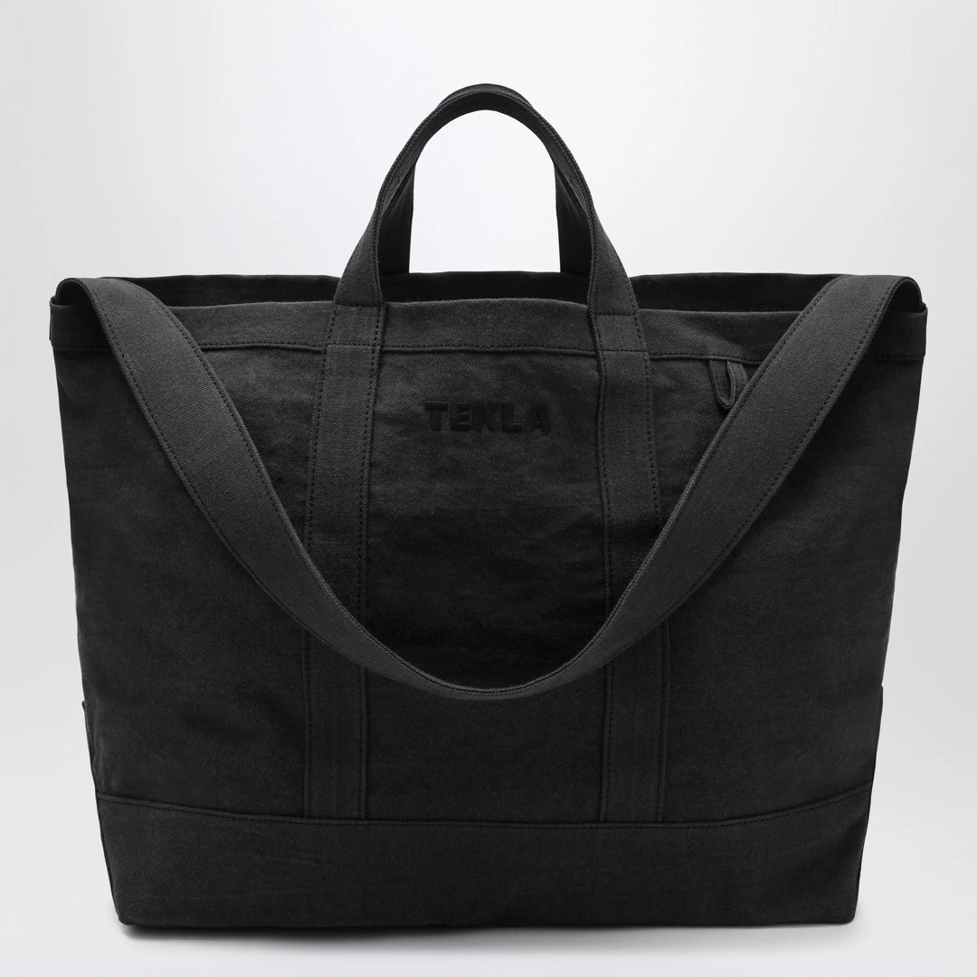 Tekla - Beach bag in black cotton