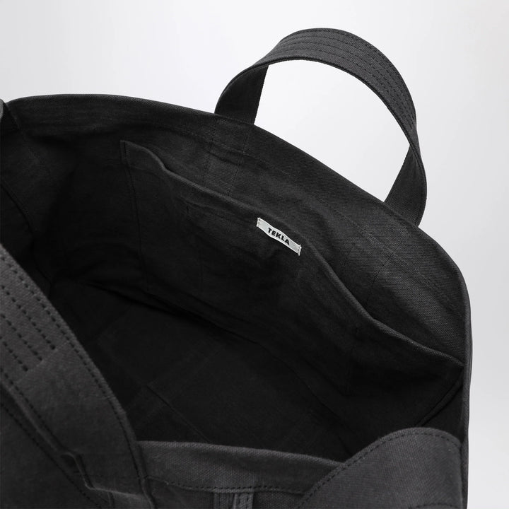 Tekla - Beach bag in black cotton