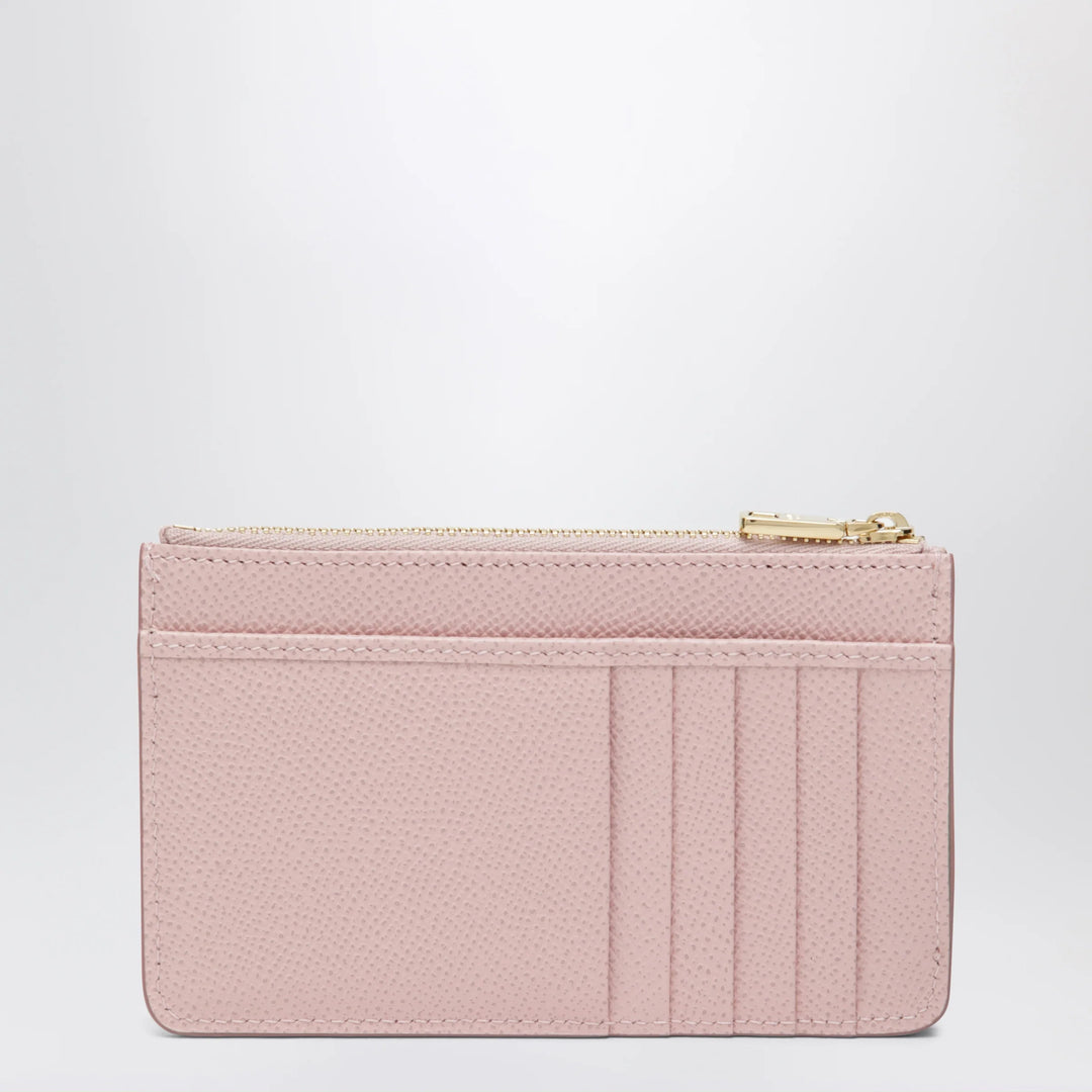 Dolce&amp;Gabbana - Dauphine calfskin card holder in nude pink