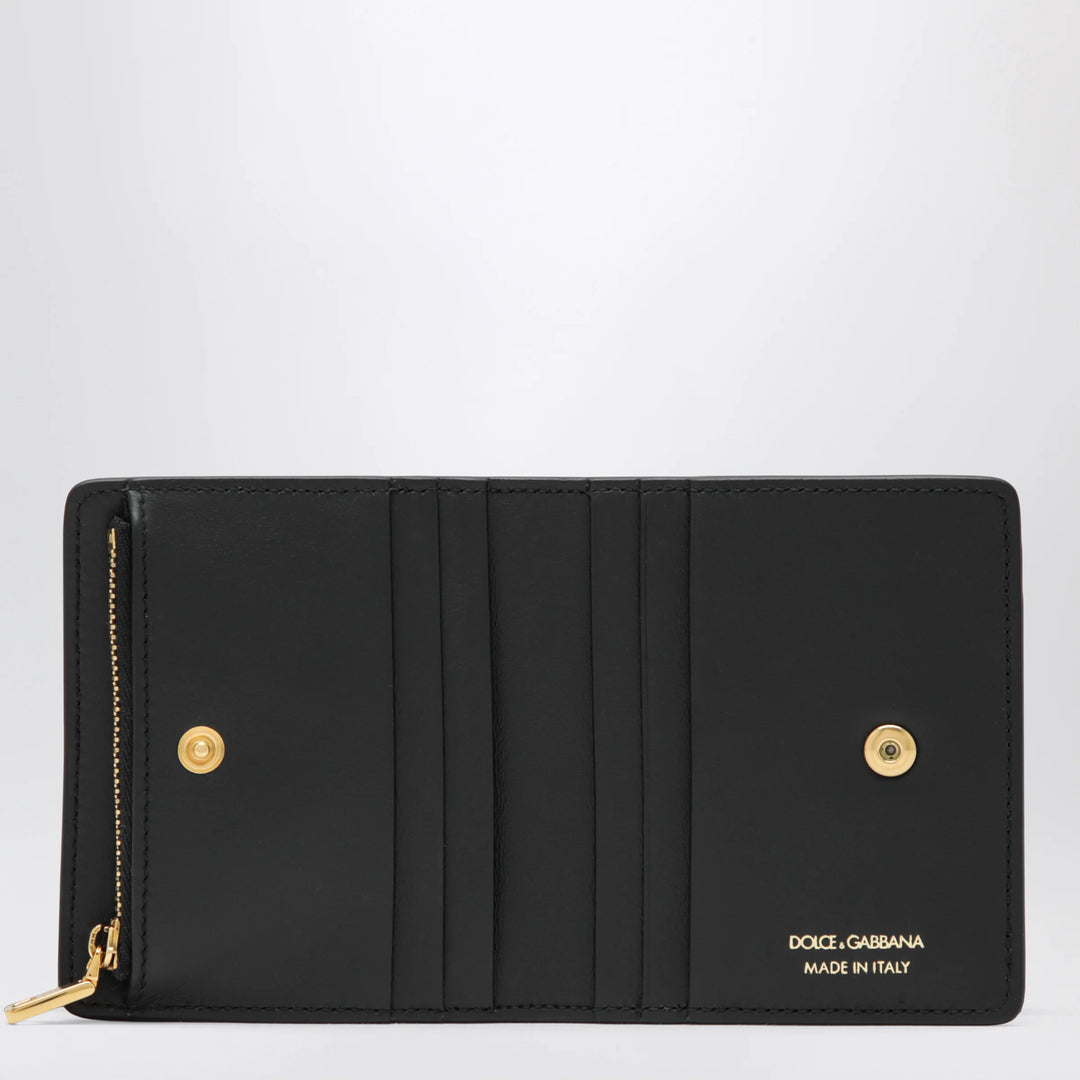 Dolce&amp;Gabbana - Black leather wallet with DG logo