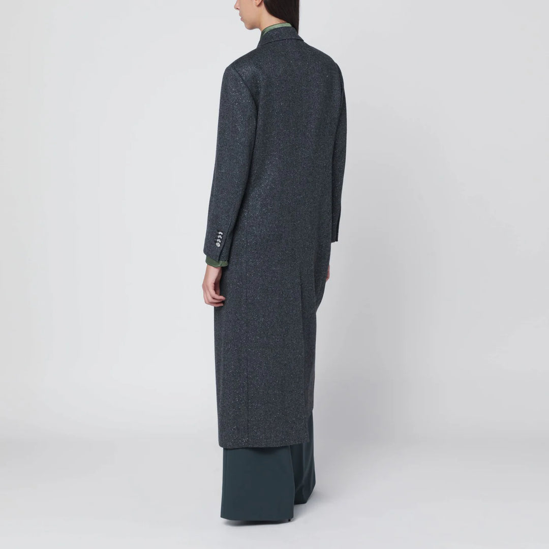 Tagliatore - Black houndstooth double-breasted coat