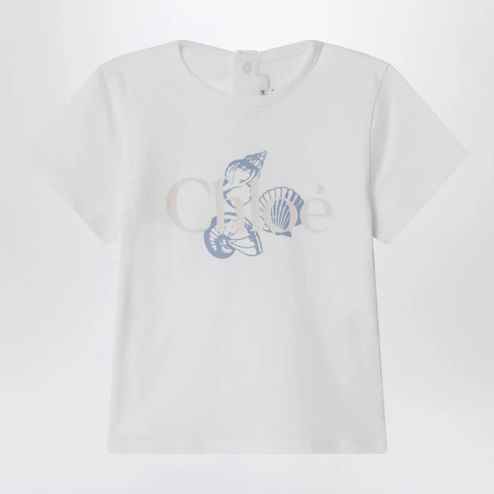 Chloé - White T-shirt with logo print Brand Shirts &amp; Tops 2