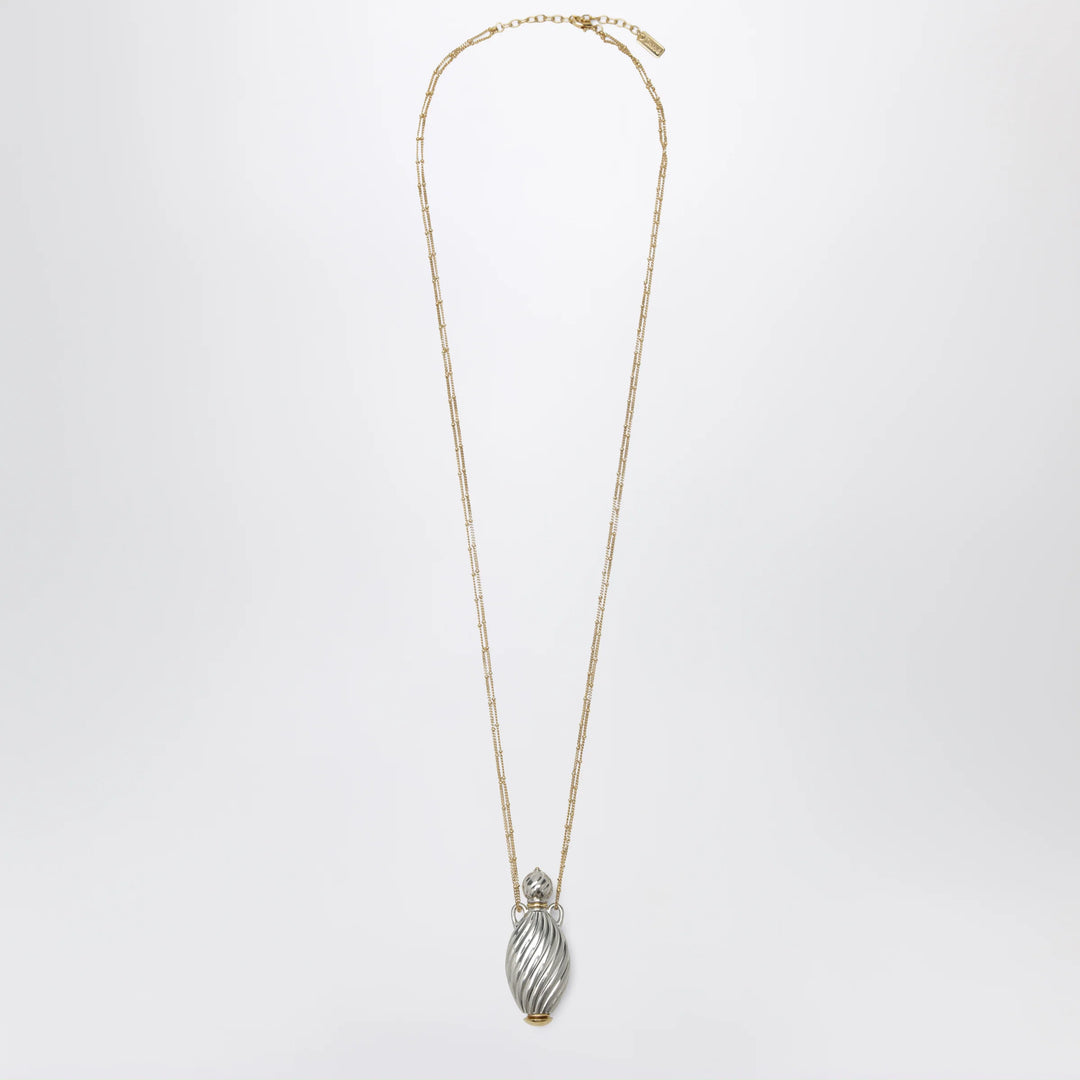 Chloé - Gold- and silver-plated brass bottle pendant necklace