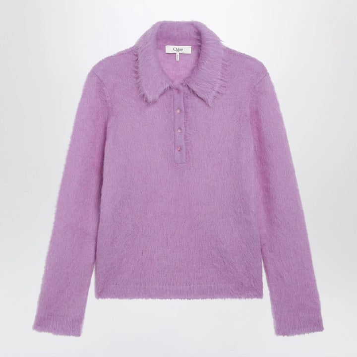 Chloé - Lavender alpaca-blend cardigan
