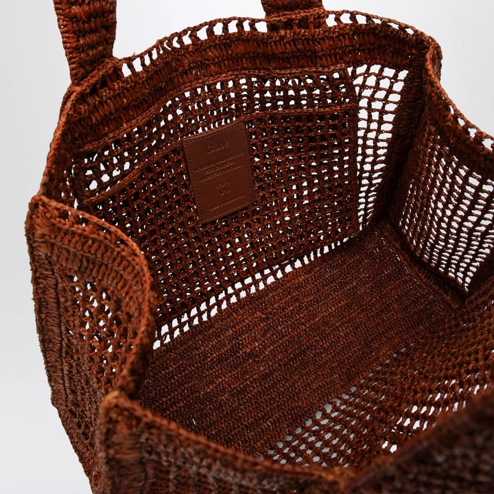 Chloé - East-West Summer Banana Summery brown raffia tote bag