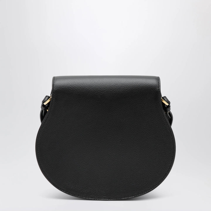 Chloé - Black Saddle Marcie bag in grained leather