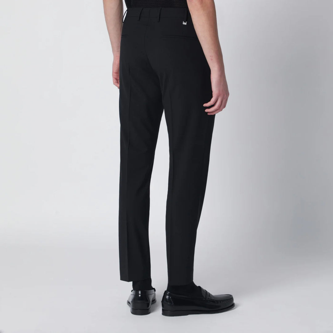 PT Torino - Black wool-blend trousers