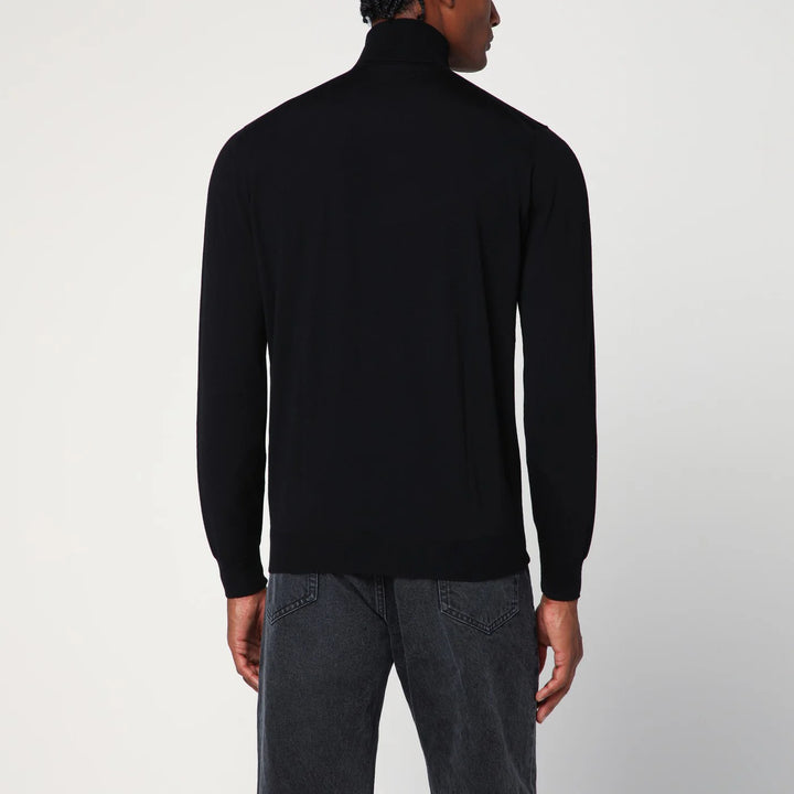 Drumohr - Black wool turtleneck sweater