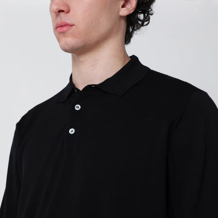Drumohr - Black cotton polo