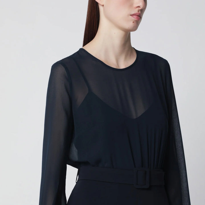 P.A.R.O.S.H. - Blue jumpsuit with belt
