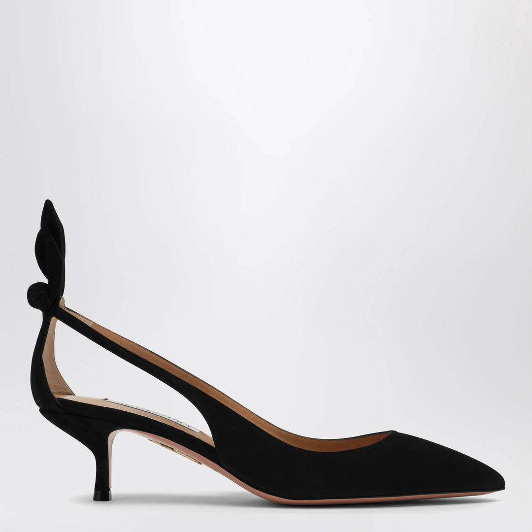 Aquazzura - Black suede Deneuve pumps