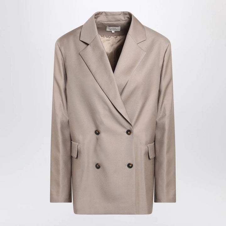 LouLou De Saison - Double-breasted wool jacket in taupe color