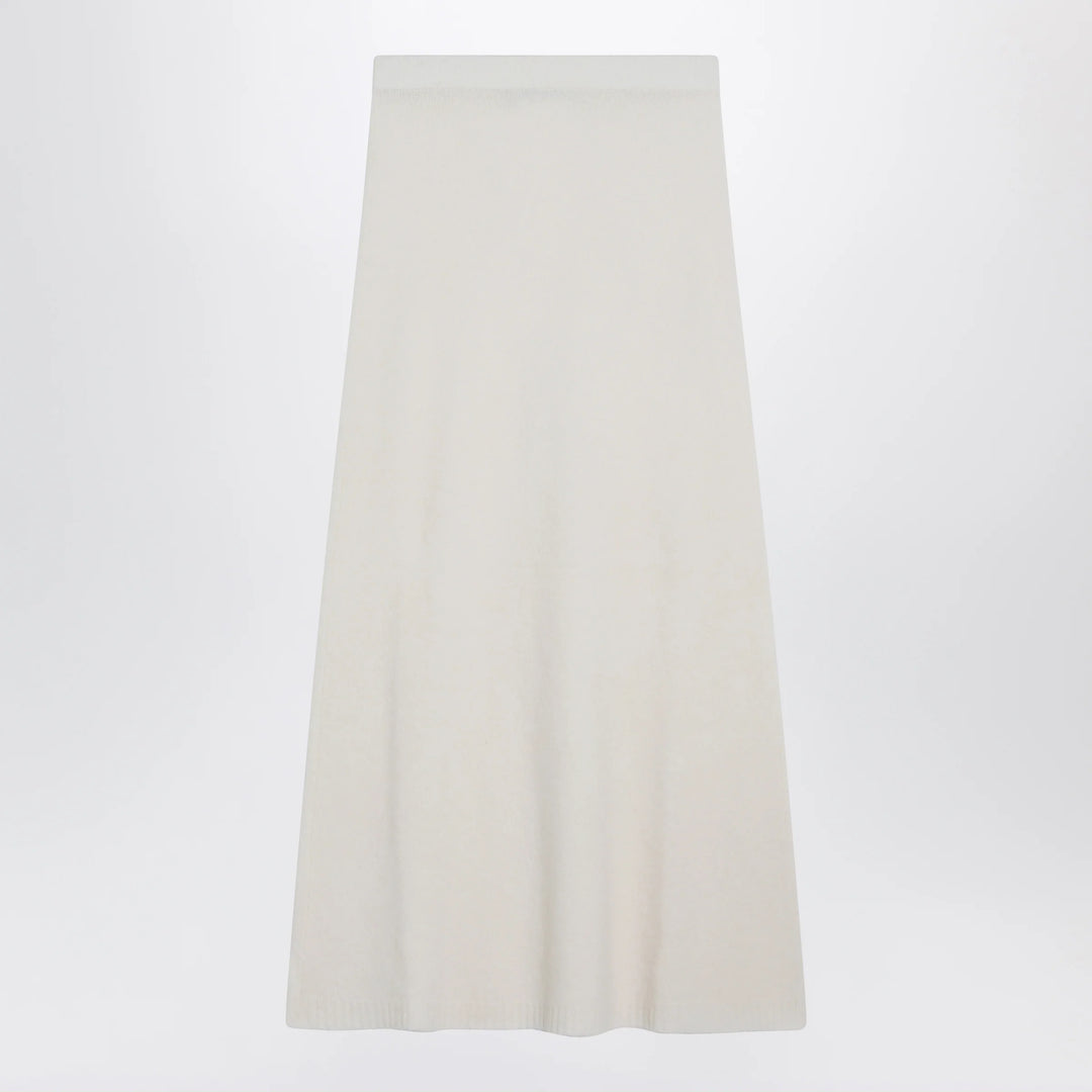 Max Mara - Ivory skirt in stretch cashmere knit